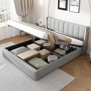 Laxnb Cama Matrimonio 180x200 Cama Juvenil con Cabecero de…