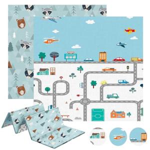 JUPPLIES - Alfombra Bebe Acolchada Plegable 200x180cm y 1cm…