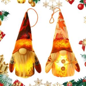 HPiano 2 Piezas Gnomos Navideña,Gnomo NavideñO Iluminado Pa…