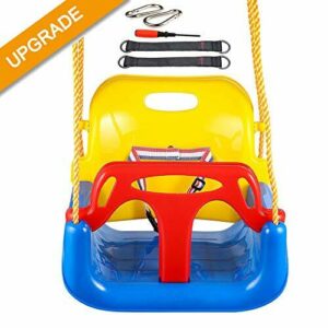 IMMEK Columpio Infantil Columpio 3 en 1 con Respaldo y Prot…