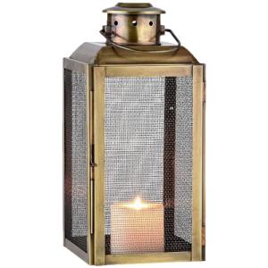 Marrakech - Farol decorativo vintage de 34 cm, metal dorado…