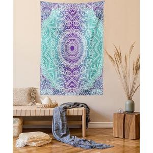 ABAKUHAUS Púrpura y Turquesa Tapiz de Pared y Cubrecama Sua…