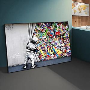 HOLEILUCK Arte callejero Banksy Graffiti Arte de pared detr…