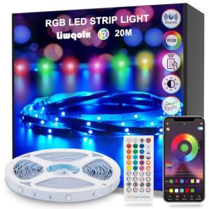 Liwqolx Tira LED 20 Metros, Luces RGB Bluetooth con Control…