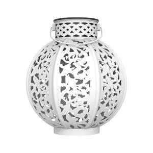 Lámpara solar blanca vintage metálica, diseño decorativo, e…