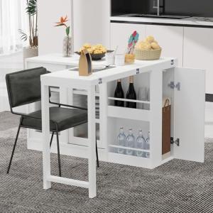 A ALFRESCOOL Mesa de bar moderna, extensible, giratoria 360…