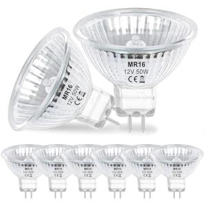 EASYIVY Paquete de 8 Bombilla Halógena GU5.3 12V 50W, Bombi…