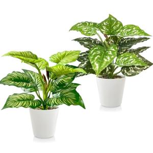 TINA 2pcs Planta Artificial Decorativa 28 cm Planta Artific…