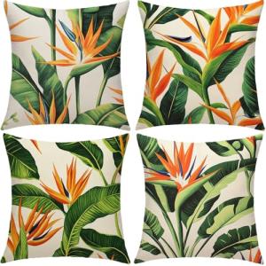 Tropical Cojines Exterior Impermeable Terciopelo Grande Fun…