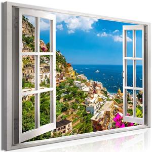 murando Cuadro en Lienzo Vista de la ventana 120x80 cm 1 pa…