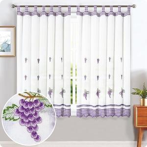 BOD HOME, 2 Piezas, Cortinas Blancas Translúcidas con Trabi…