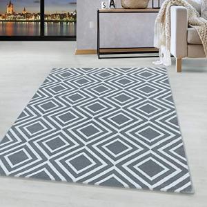 HomebyHome Alfombra Pila Corta Diseño Escandinavo de Rombo…