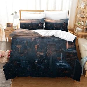 Nueva York 3D Estampado Juego De Cama De Microfibra Ciudad…