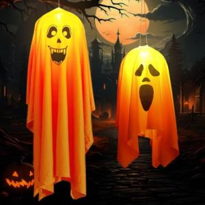 Fantasmas Colgantes de Halloween, 2PC Halloween Decoracion,…