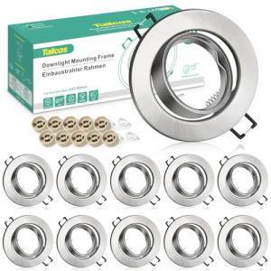 Marco Foco Empotrable GU10, 10 Pack Marcos Focos Downlight…