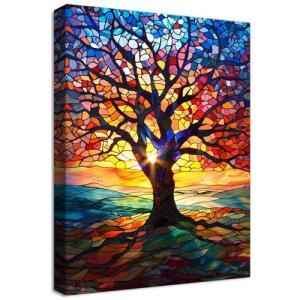 Colorido Árbol de la Vida Marco de madera Cuadros Modernos…