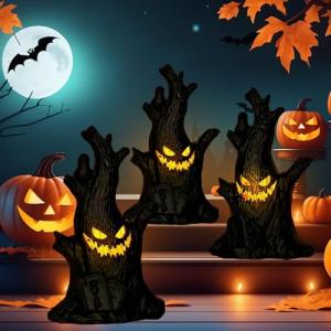 HUIKUANGEU Luces Fantasma de Halloween para el Arbol,3 Piez…