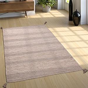 Paco Home Alfombra Natural Salón con Flecos, Moderna Tejida…