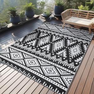 Homaxy Alfombra de exterior de plástico resistente a la int…