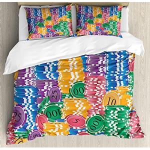 ABAKUHAUS Vistoso Funda Nórdica, Fichas de Casino Suerte, D…