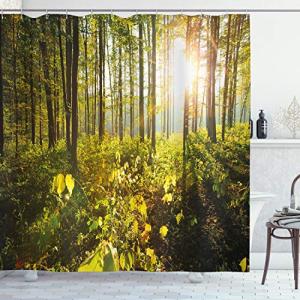 ABAKUHAUS Bosque Cortina de Baño, Los Rayos del Sol Maderas…