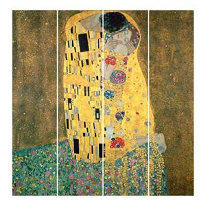 Bilderwelten Cortinas deslizables G. Klimt Kiss 4 Paneles j…