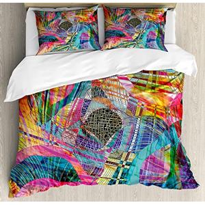 ABAKUHAUS Abstracto Funda Nórdica, Gráfico Retro, Decorativ…