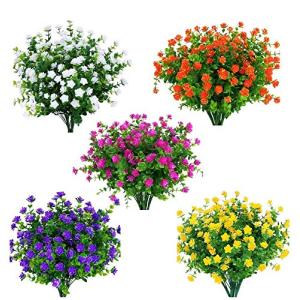 Amajoy 15 piezas de flores artificiales, arbustos resistent…