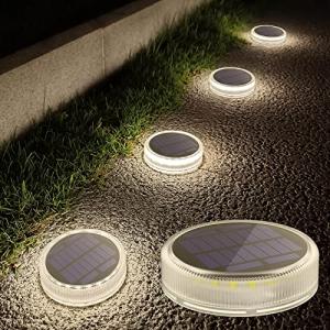 Lacasa Pack de 4 Luces Solares Exterior de Piso Suelo, LED…