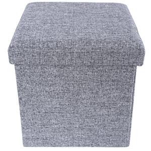 SONGMICS 38 x 38 x 38 cm Baúl Puff Taburete para almacenaje…