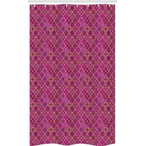 ABAKUHAUS marroquí Cortina para baño, Rosa a Cuadros, Tela…