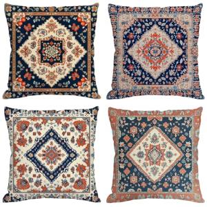 Boho Cojines Exterior Impermeable Lino Grande Fundas Cojine…