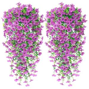 Betylifoy Flores Artificiales Colgantes 4PCS Plantas Artifi…