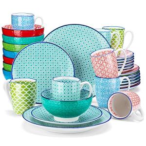 vancasso Macaron Juego de Vajilla de 32 Piezas, Estilo Japo…