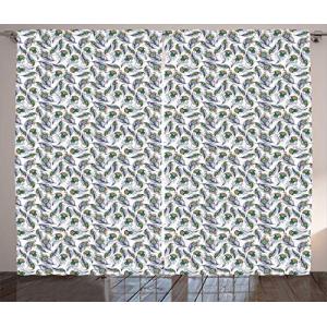 ABAKUHAUS Bohemio Cortinas, Plumas de Pavo Real, Sala de Es…