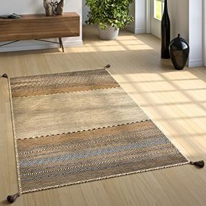 Paco Home Alfombra Natural Salón con Flecos, Tejida A Mano…
