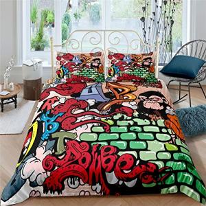 AYMAING Juego De Funda NóRdica Motivo De Graffiti, Funda Nó…
