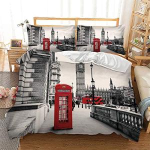 MIUNNG Moderno Paisaje de la Ciudad Ropa de Cama Torre Eiff…