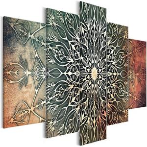 murando Cuadro en Lienzo Mandala 100x50 cm Impresión de 5 P…