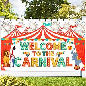 Banner grande de Welcome To The Carnival – 72 x 44 pulgadas…