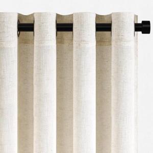 Topfinel Cortinas Lino Beige 2 Piezas Cortina Salon Dormito…
