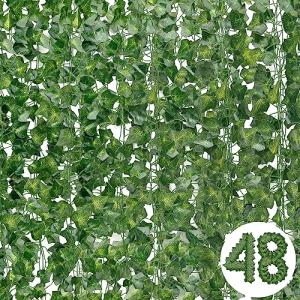 DazSpirit 48 Piezas Plantas Hiedra Artificial, Hojas de Hie…