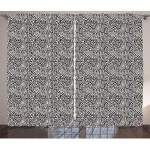 ABAKUHAUS El Estampado de Zebra Cortinas, Arte Rayado del p…
