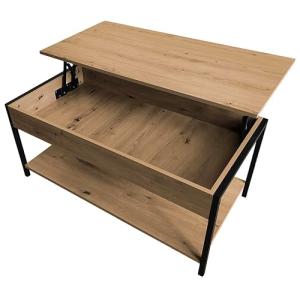 HOGAR24 ES - Aya - Mesa Centro Elevable con Almacenaje y Es…
