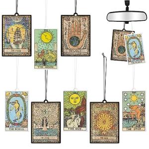 8 Uds Tarot coche ambientador de incienso Chips, Luna Star…
