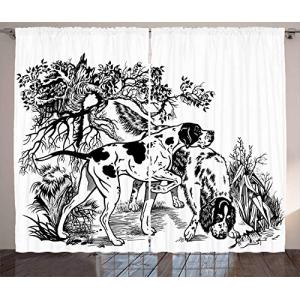 ABAKUHAUS Caza Cortinas, Perros en el Bosque, Sala de Estar…