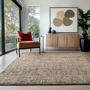 HomebyHome Alfombra Algodón Chenille Beige 160x230 cm Lavab…