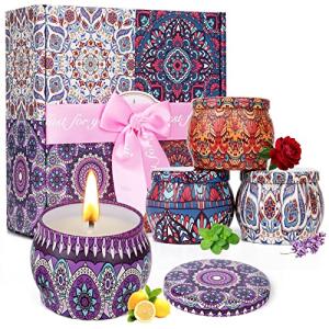 Velas Aromaticas para Regalo Paquete de 4 velas perfumadas…