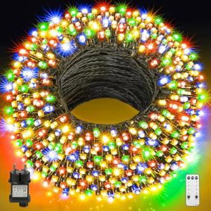 GYLEFY Cadena de Luces Navidad Exterior, 100m 800LED Guirna…