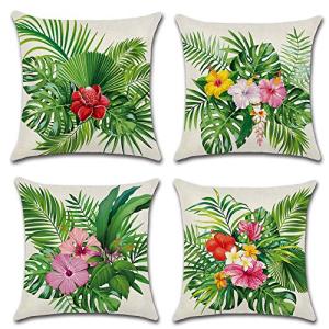HuifengS - Fundas de cojín cuadradas de lino - decorativas,…
